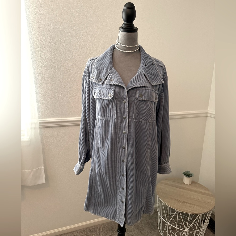 New “We The Free” Free People Over Sized Corduroy Shacket- XS